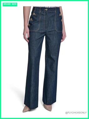 Tommy Hilfiger Sailor Pants Mid Rise Flat Front Trouser